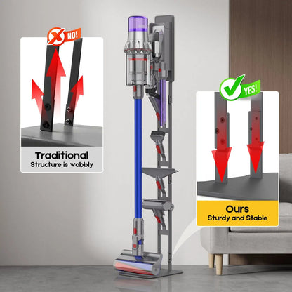 Mershine Vacuum Stand for Dyson V16 G5 V15 V11 V10 V8 V7 V6, Carbon Steel Cordless Vacuum Holder - Image 3