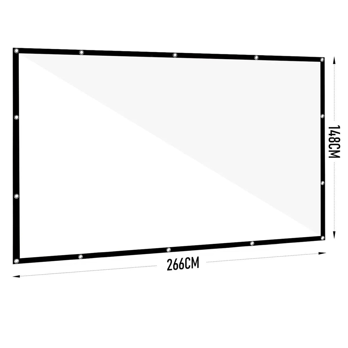 120 Inch Foldable Projector Screen 16:9, 4K HD Compatible Double-Sided Movie Screen, Washable Anti-Crease Portable Display for Indoor Outdoor Home Theater & Events - Image 2
