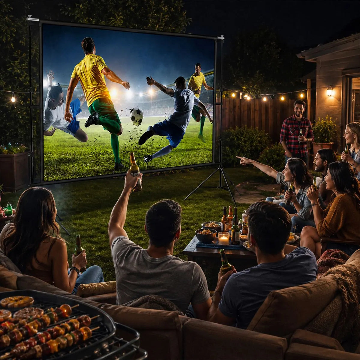 120 Inch Foldable Projector Screen 16:9, 4K HD Compatible Double-Sided Movie Screen, Washable Anti-Crease Portable Display for Indoor Outdoor Home Theater & Events - Image 8