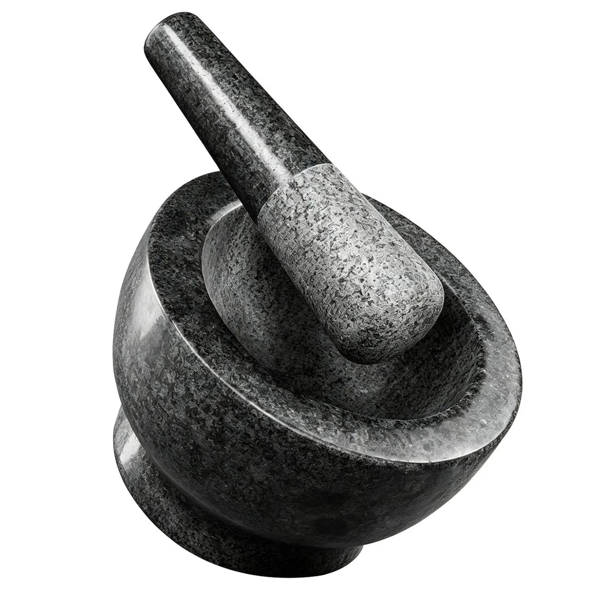Granite Mortar and Pestle Set, 480ml Heavy Duty Stone Grinder Bowl with 15.5cm Pestle, Dark Grey, Manual Spice Grinder for Guacamole, Salsa, Pesto, Herbs, Spices, Nuts & Seeds - Image 8
