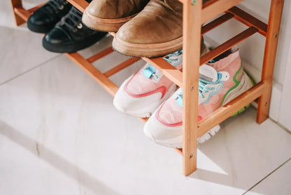 Bamboo 3 Tiers Layers  Storage Shoe Rack & Organiser - Image 5