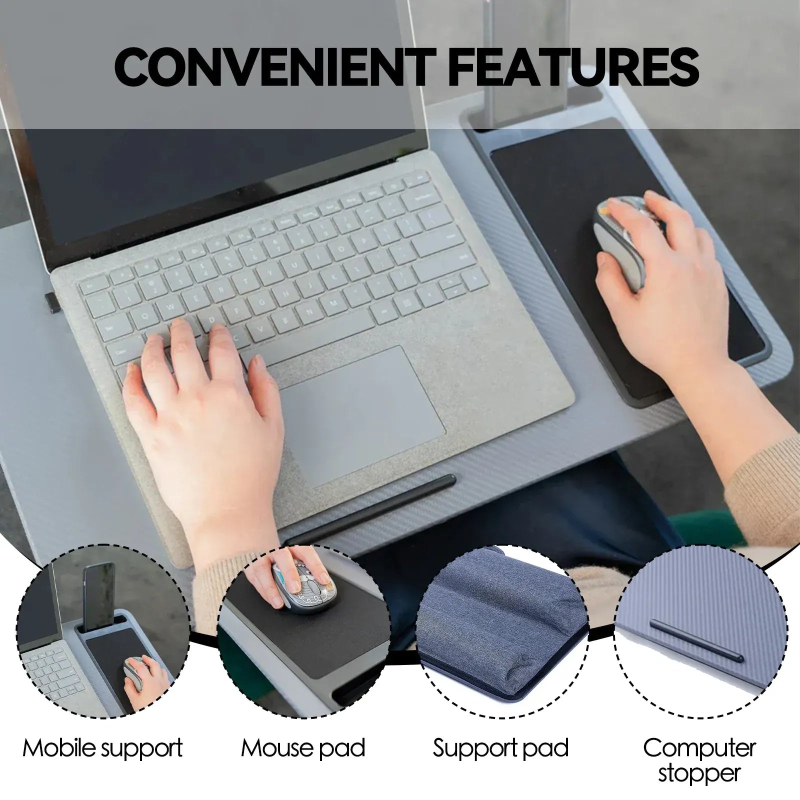 Multipurpose Lap Desk, Laptop Tray, Study Station - Image 3