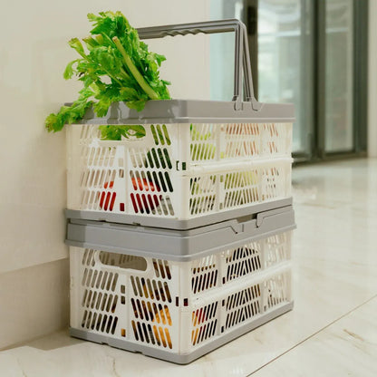 Livingtoday Collapsible Shopping Basket with Handle Medium - 19L - Image 4