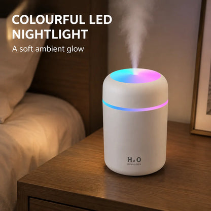 Living Today Mini Ultrasonic Humidifier USB LED Night Light 2 Mist Modes 300ml - Image 7