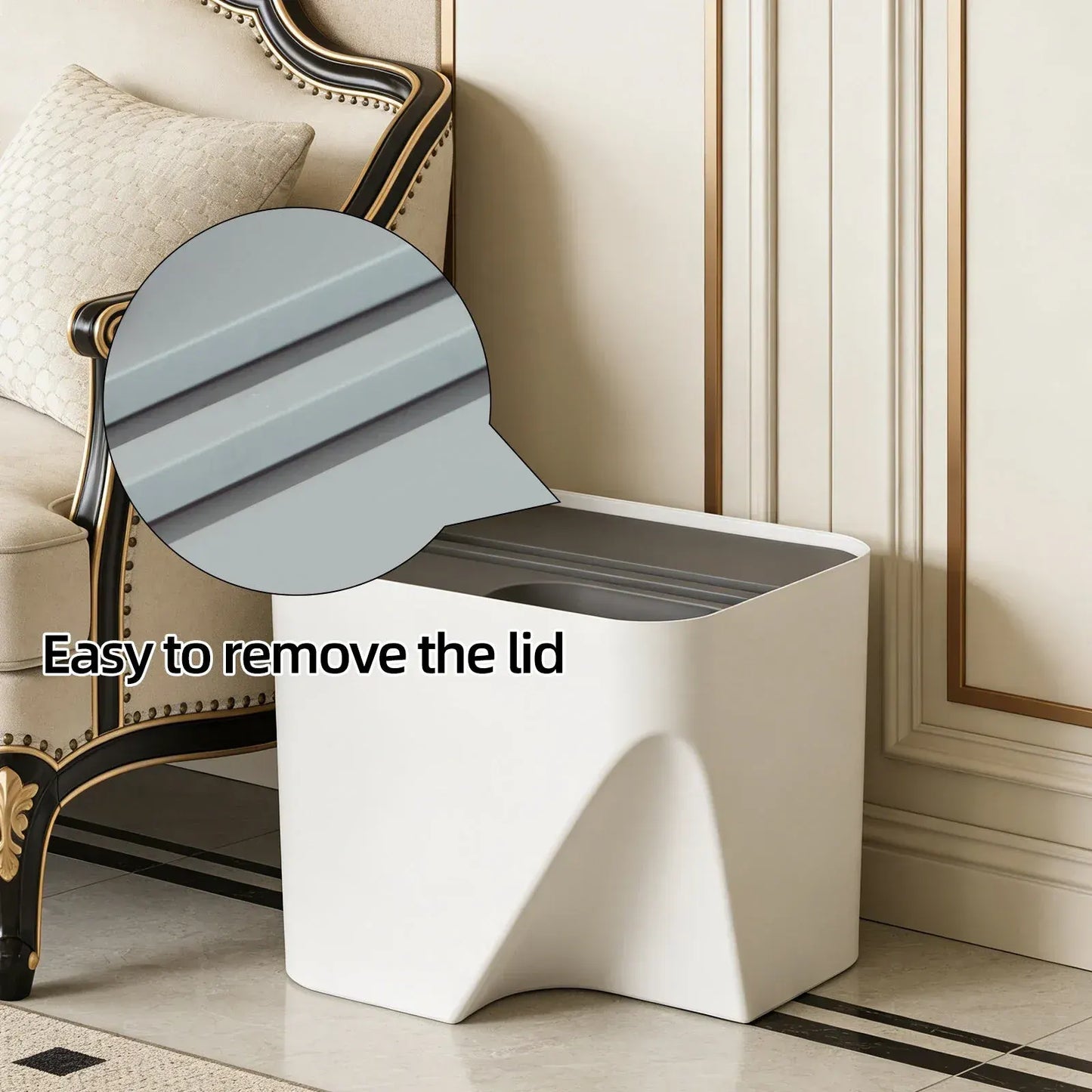 12L Stackable Plastic Kitchen Trash Bin Household Classification Storage Box - Image 2