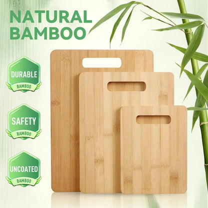 3-Piece Bamboo Cutting Board Set – Cheese, Fruit, Vegetable & Kitchen Chopping Boards