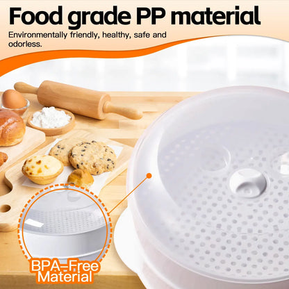 2 Tier Microwave Food Steamer 21cm, Oil-Free Cooking, Food Grade PP, Cooks Two Dishes at Once - Image 5