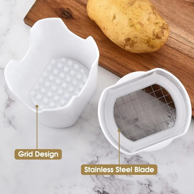 Manual Potato Fries Cutter 10x8x18cm Stainless Steel Vegetable Slicer Easy Press Dishwasher Safe Kitchen Chopper - Image 5