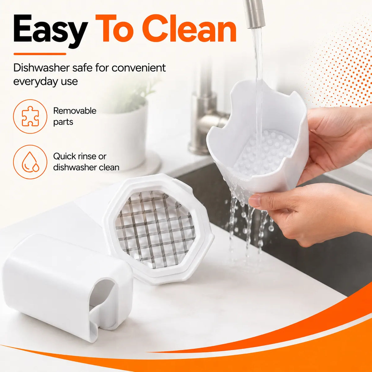 Manual Potato Fries Cutter 10x8x18cm Stainless Steel Vegetable Slicer Easy Press Dishwasher Safe Kitchen Chopper - Image 9