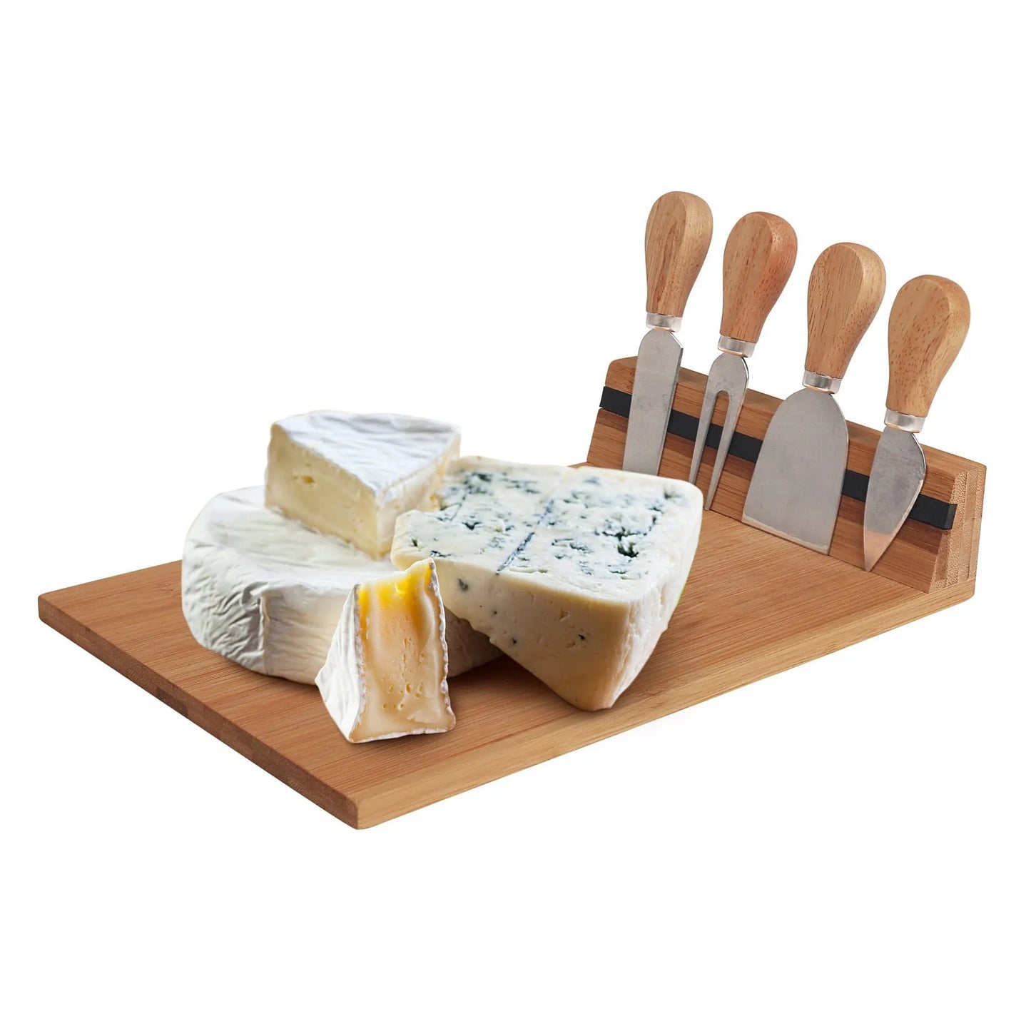 Bamboo Cheese Board and Knife Set - Image 2
