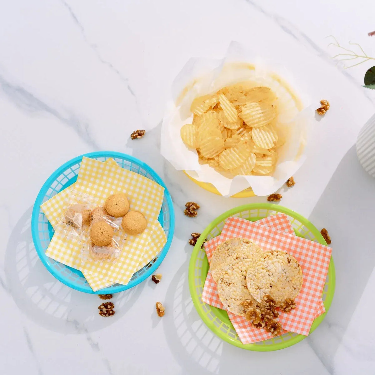 3 Pcs Cook Easy Round Plastic Snack Baskets - Image 2