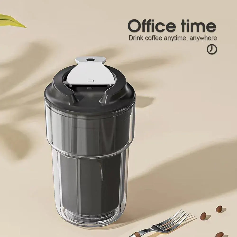 460ml Double wall insulated Coffee Cup Black - Image 2