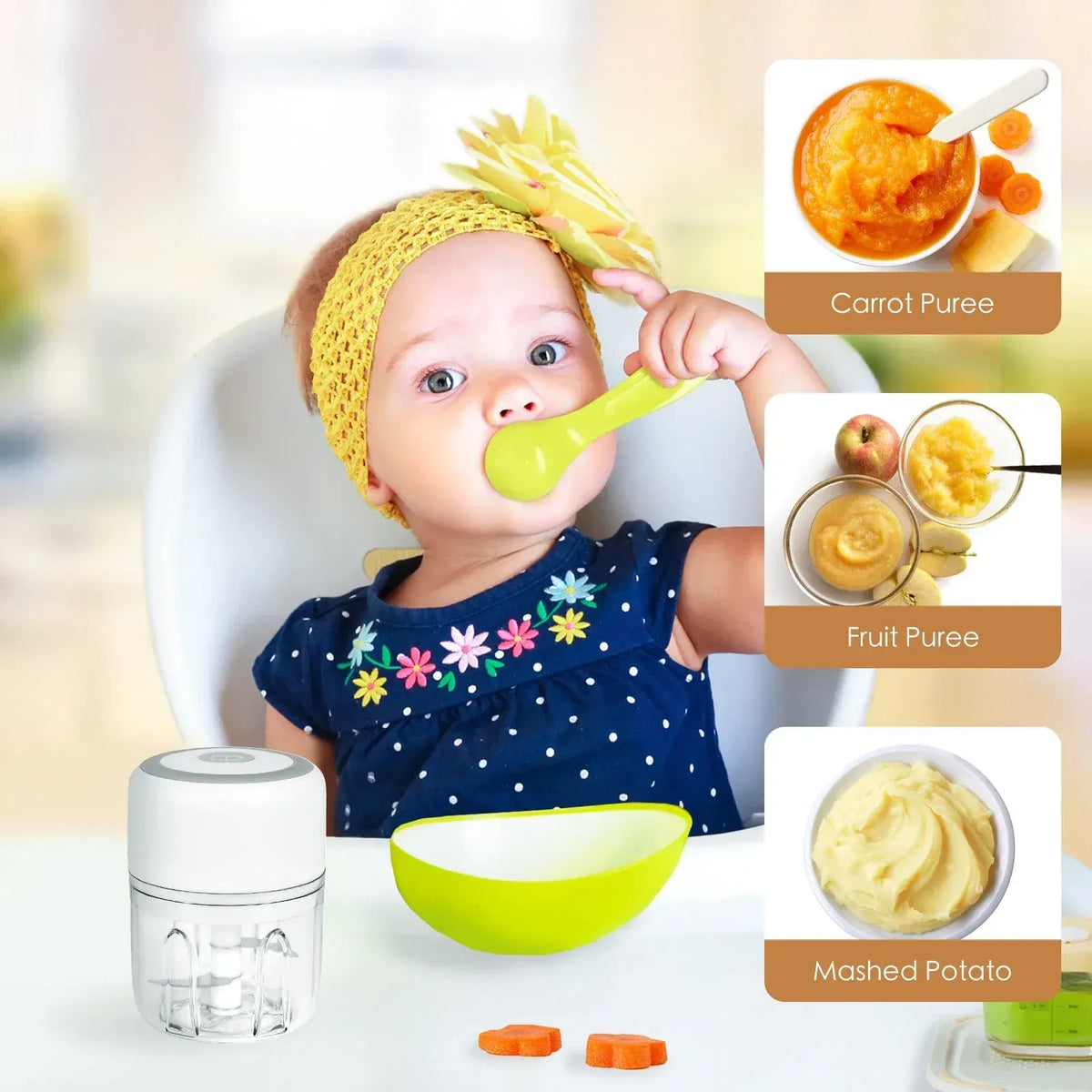 250ml Cordless USB Rechargeable Mini Food Chopper - Image 4