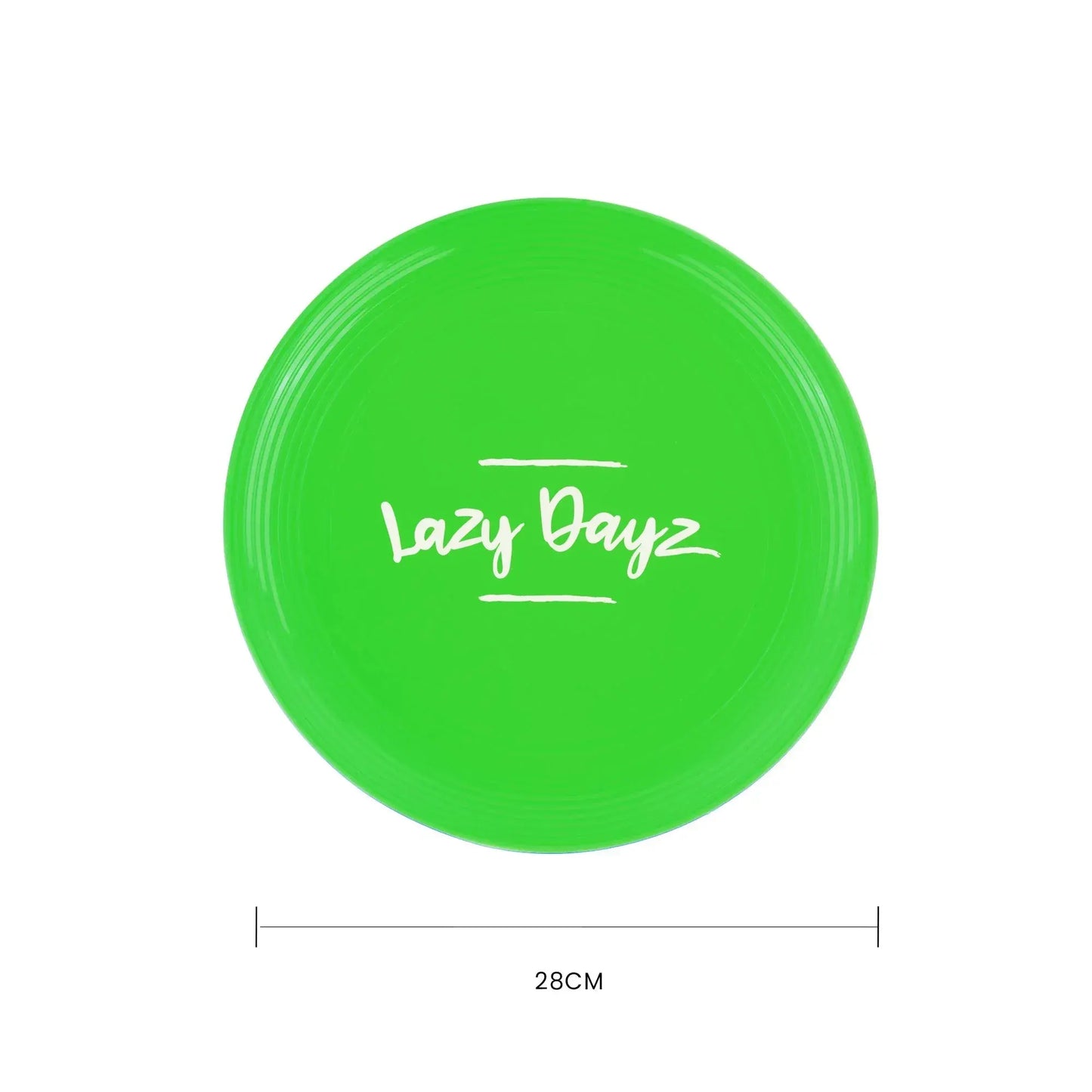 28cm Lazy Dayz Jumbo Neon Beach Frisbee - Green - Image 3
