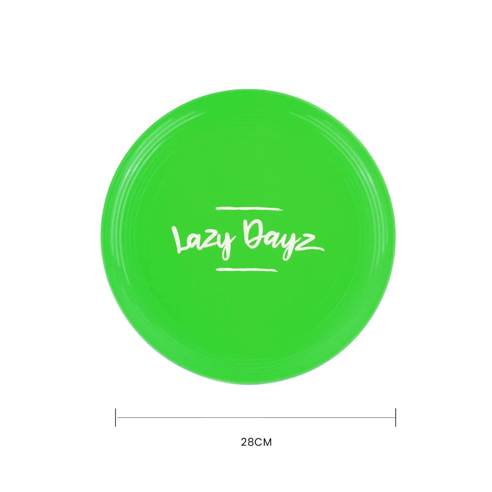 28cm Lazy Dayz Jumbo Neon Beach Frisbee - Green - Image 3