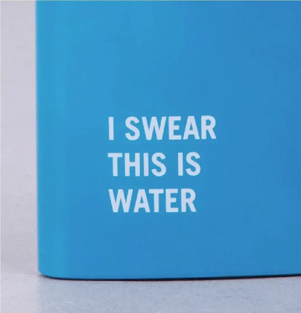 175ml Stainless Steel Hip Flask w Funny Quotes-Blue - Image 3