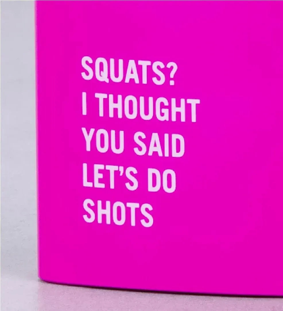 175ml Stainless Steel Hip Flask w Funny Quotes-Pink - Image 5