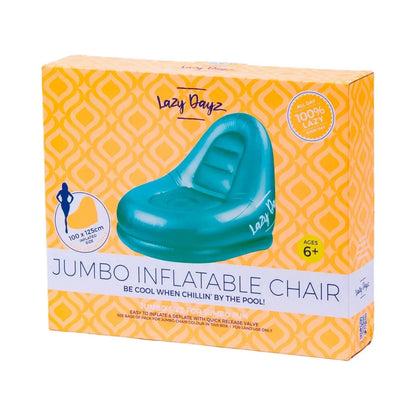 Lazy Dayz Jumbo Inflatable Chair - Teal - Image 3