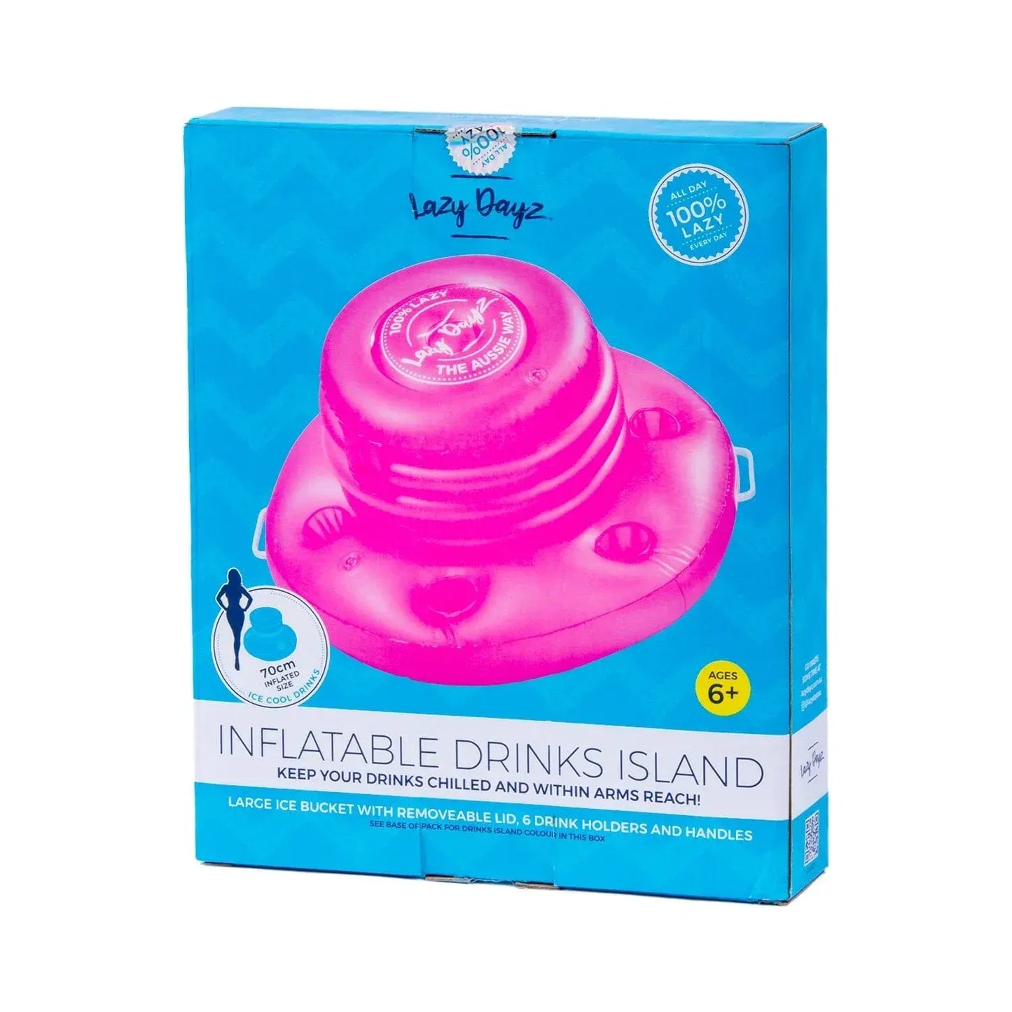 Lazy Dayz Inflatable Drinks Tub - Pink - Image 3