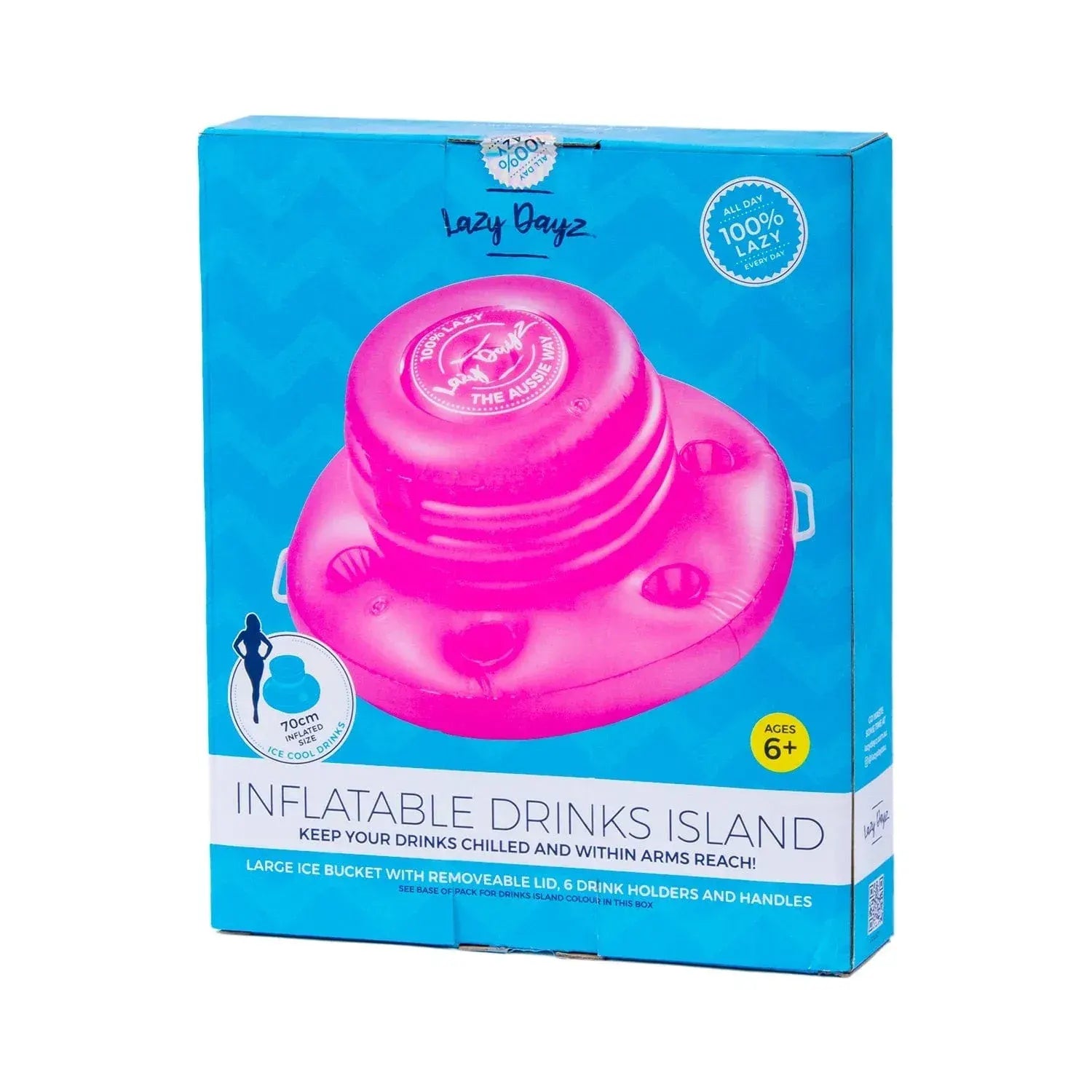 Lazy Dayz Inflatable Drinks Tub - Pink - Image 3