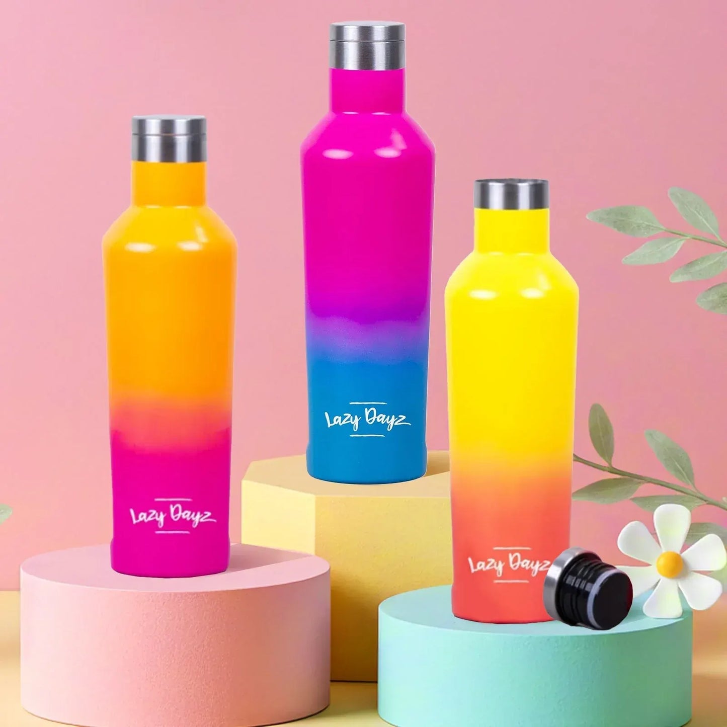 Lazy Dayz Spartan Drink Bottle 480ml - Orange Pink Ombre
