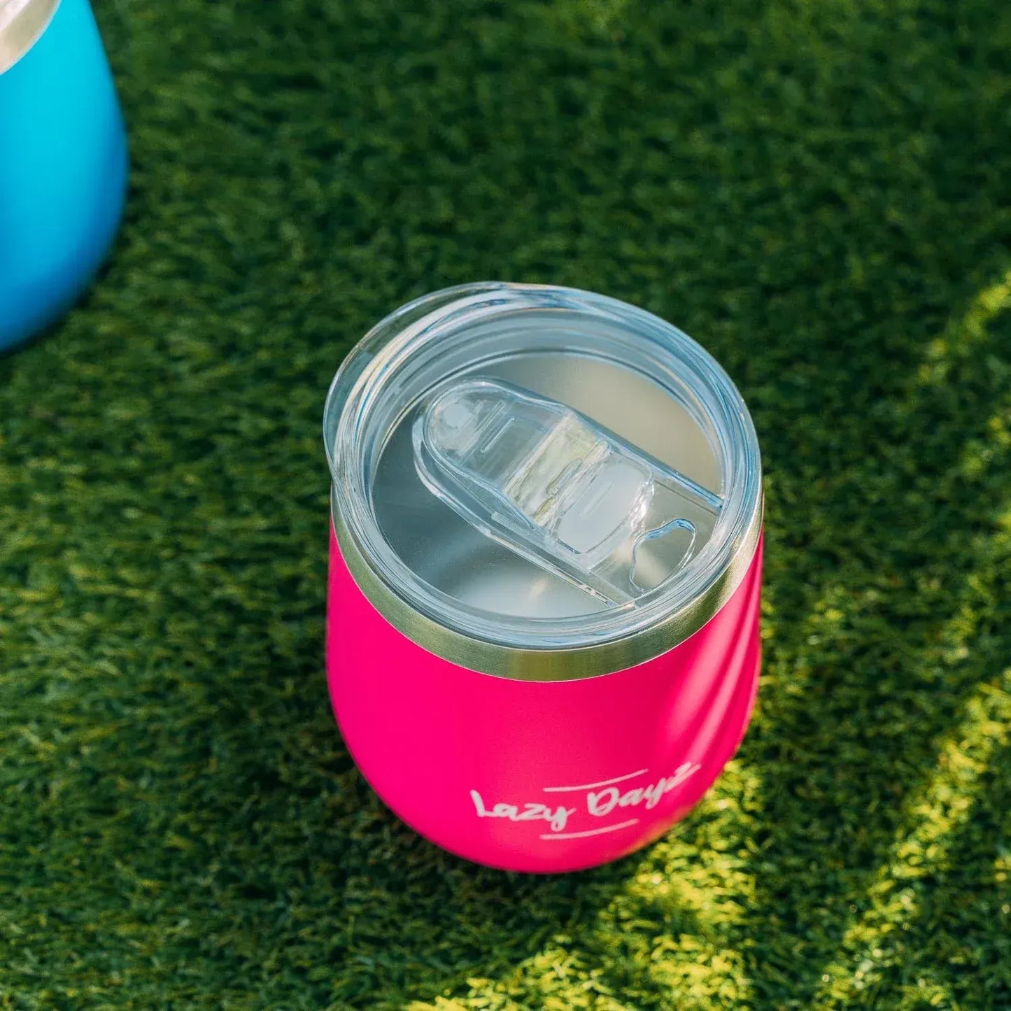 Lazy Dayz Stemless Wine Cup 350ml - Pink - Image 4