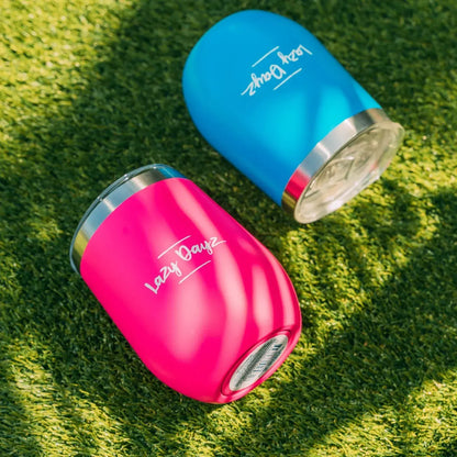 Lazy Dayz Stemless Wine Cup 350ml - Pink - Image 5
