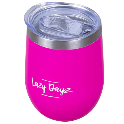 Lazy Dayz Stemless Wine Cup 350ml - Pink - Image 6