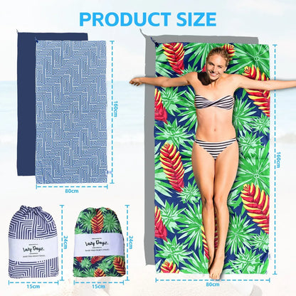 Lazy Dayz Quick Drying Sand Free Beach Towel - Makena - Image 2