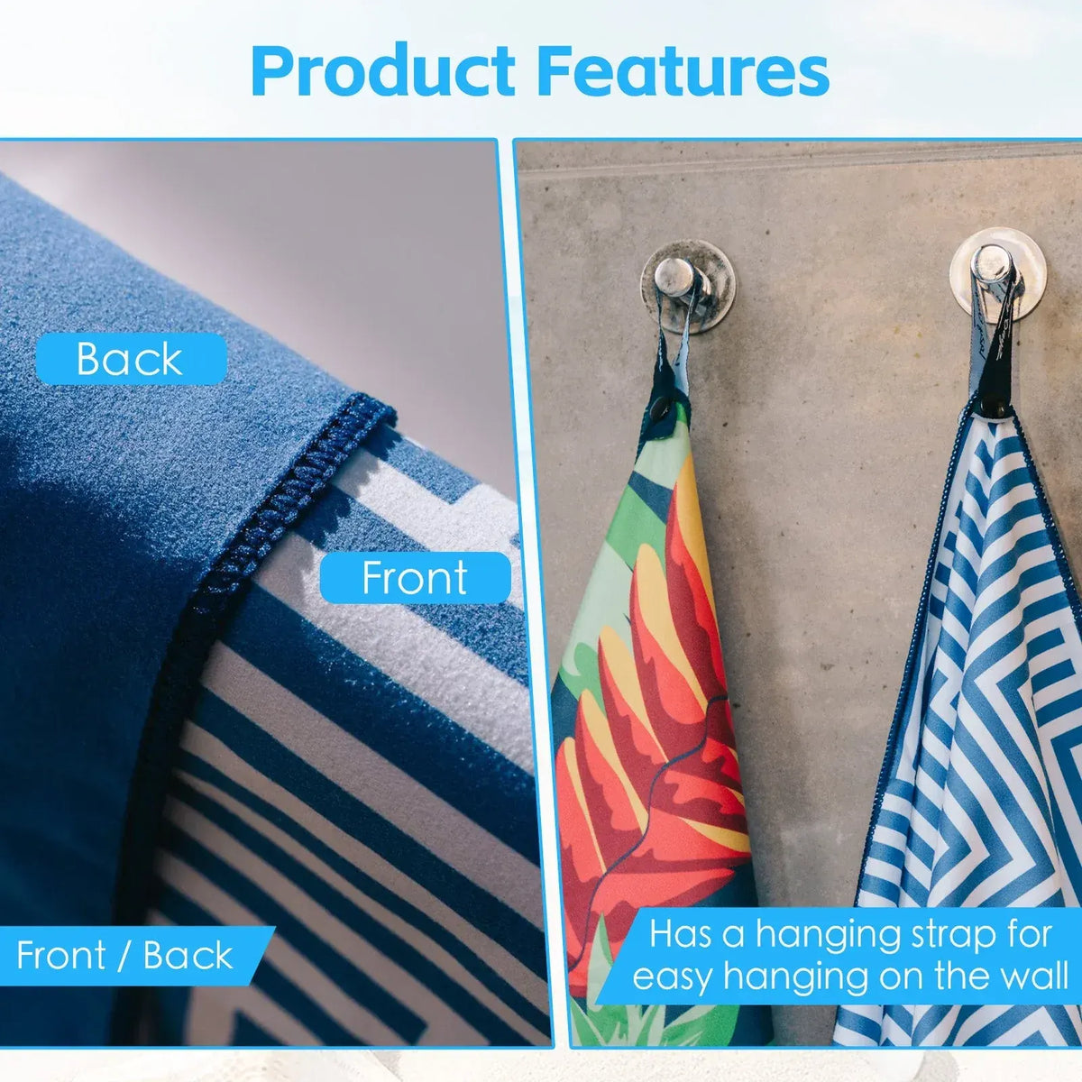 Lazy Dayz Quick Drying Sand Free Beach Towel - Makena - Image 4