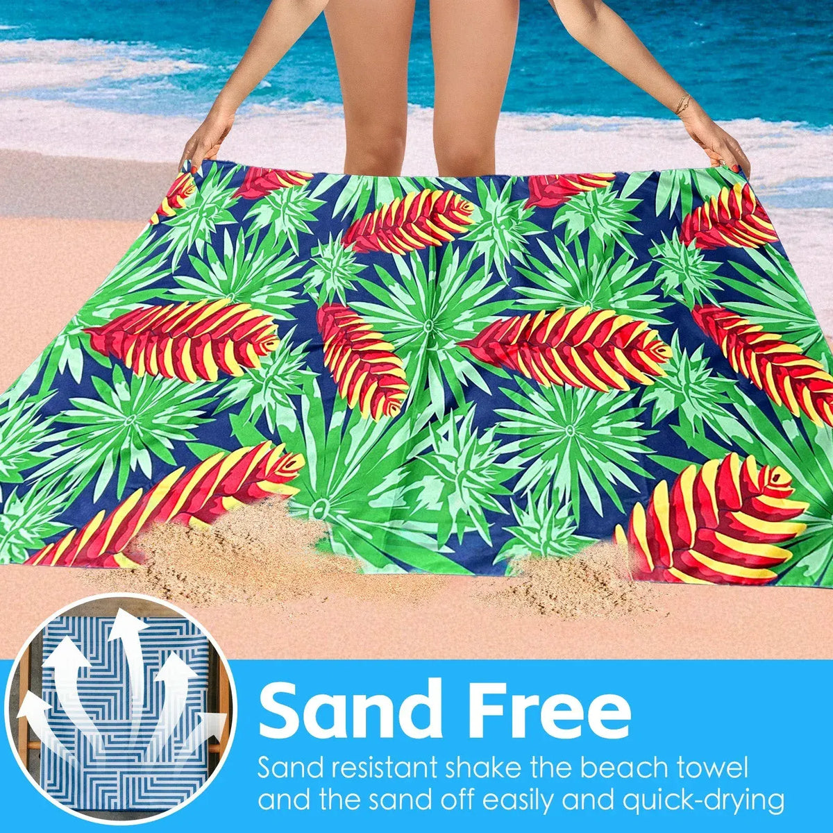 Lazy Dayz Quick Drying Sand Free Beach Towel - Makena - Image 5