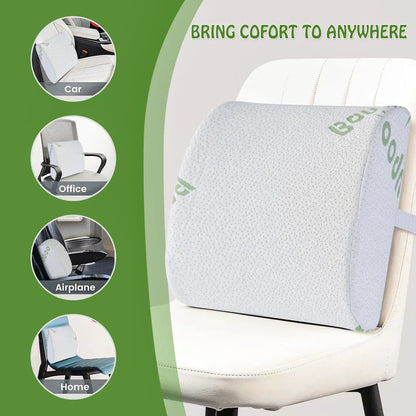 Bamboo Memory Foam Lumbar Support Cushion - Image 5