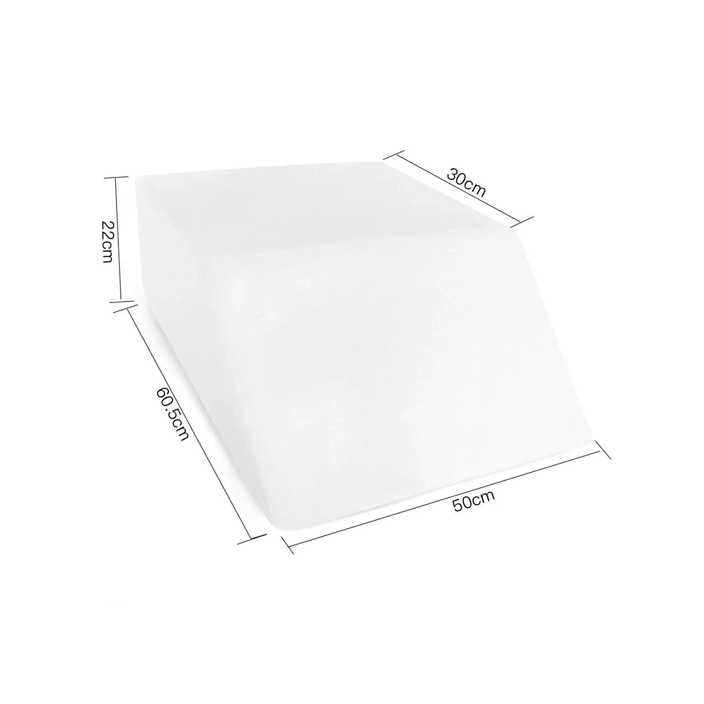Memory Foam Bed Wedge Leg Support Elevation Pillow with Washable Breathable Cover 60.5 x 50 x 22cm - Image 7
