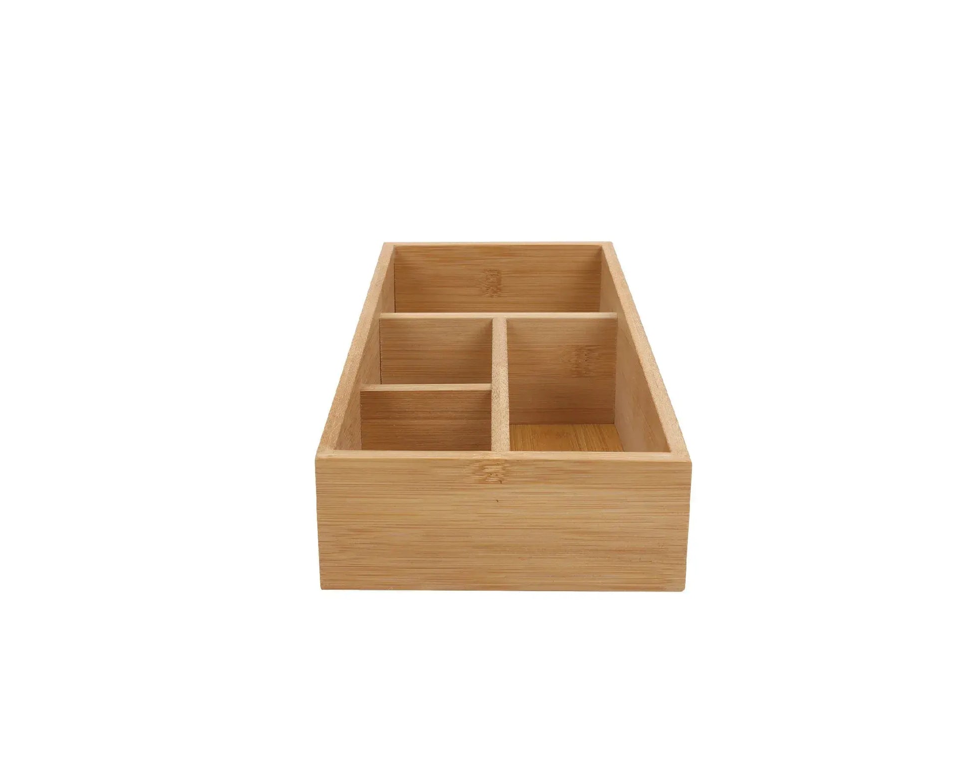 Bamboo Storage Box with 4 Slots - Image 3