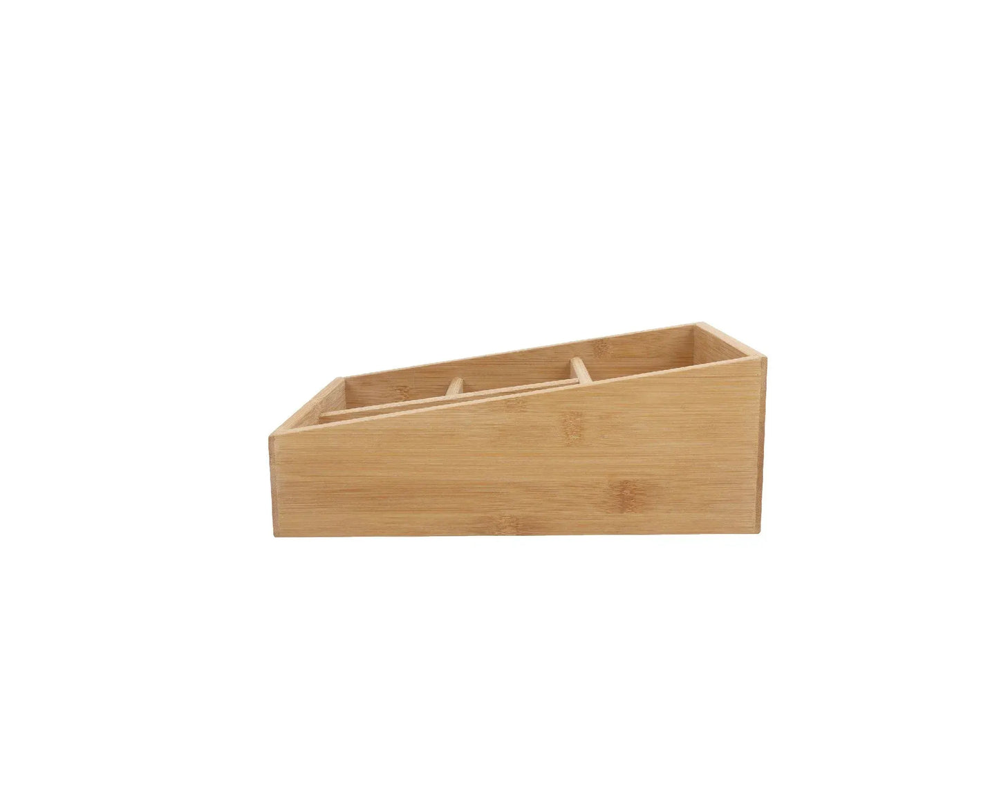 Bamboo Storage Box with 4 Slots - Image 4