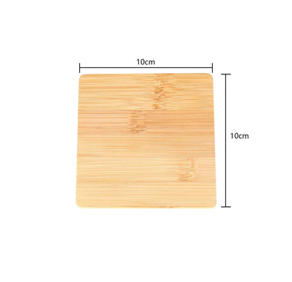 4 Pcs Bamboo Unique Drink Coasters - Image 4