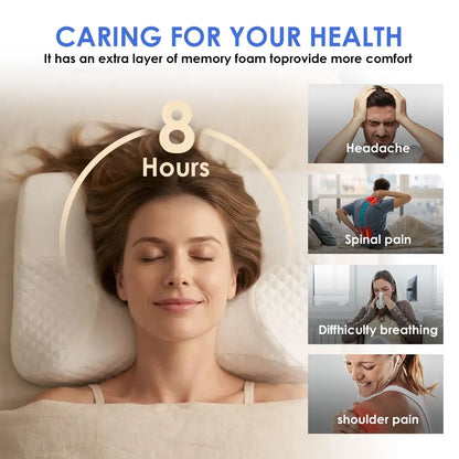 CPAP Contour Memory Foam Pillow – Ergonomic Neck Support, Pressure-Relieving Design for Side & Back Sleepers - Image 6