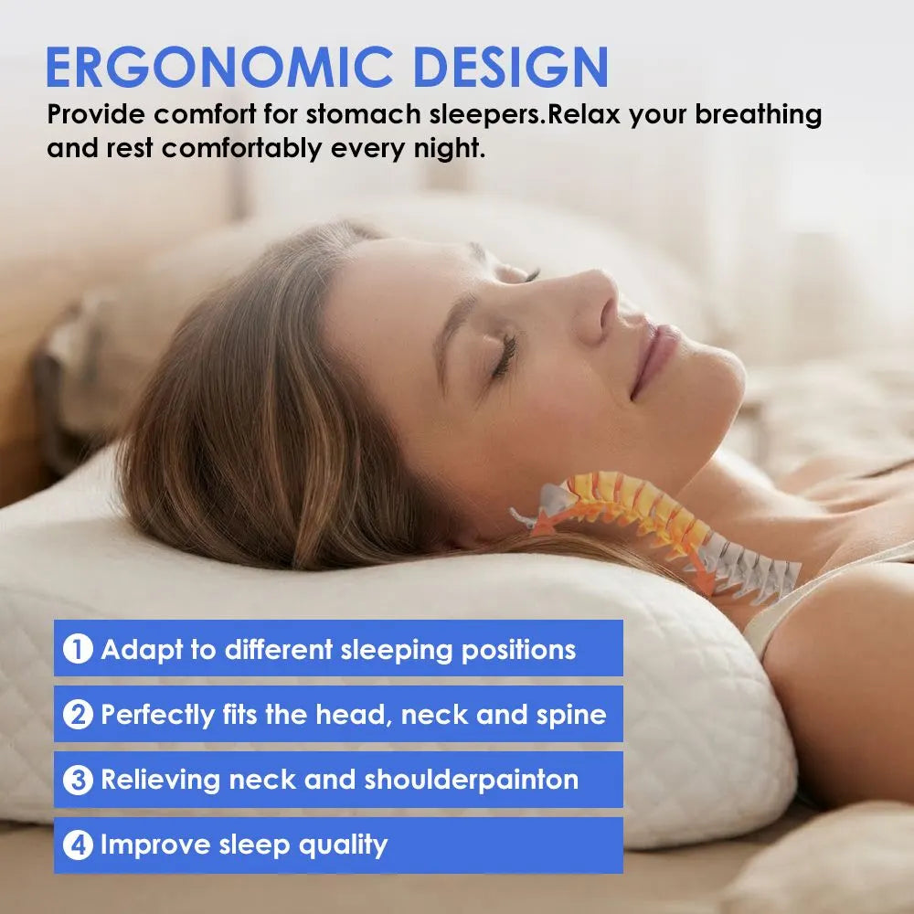 CPAP Contour Memory Foam Pillow – Ergonomic Neck Support, Pressure-Relieving Design for Side & Back Sleepers - Image 7