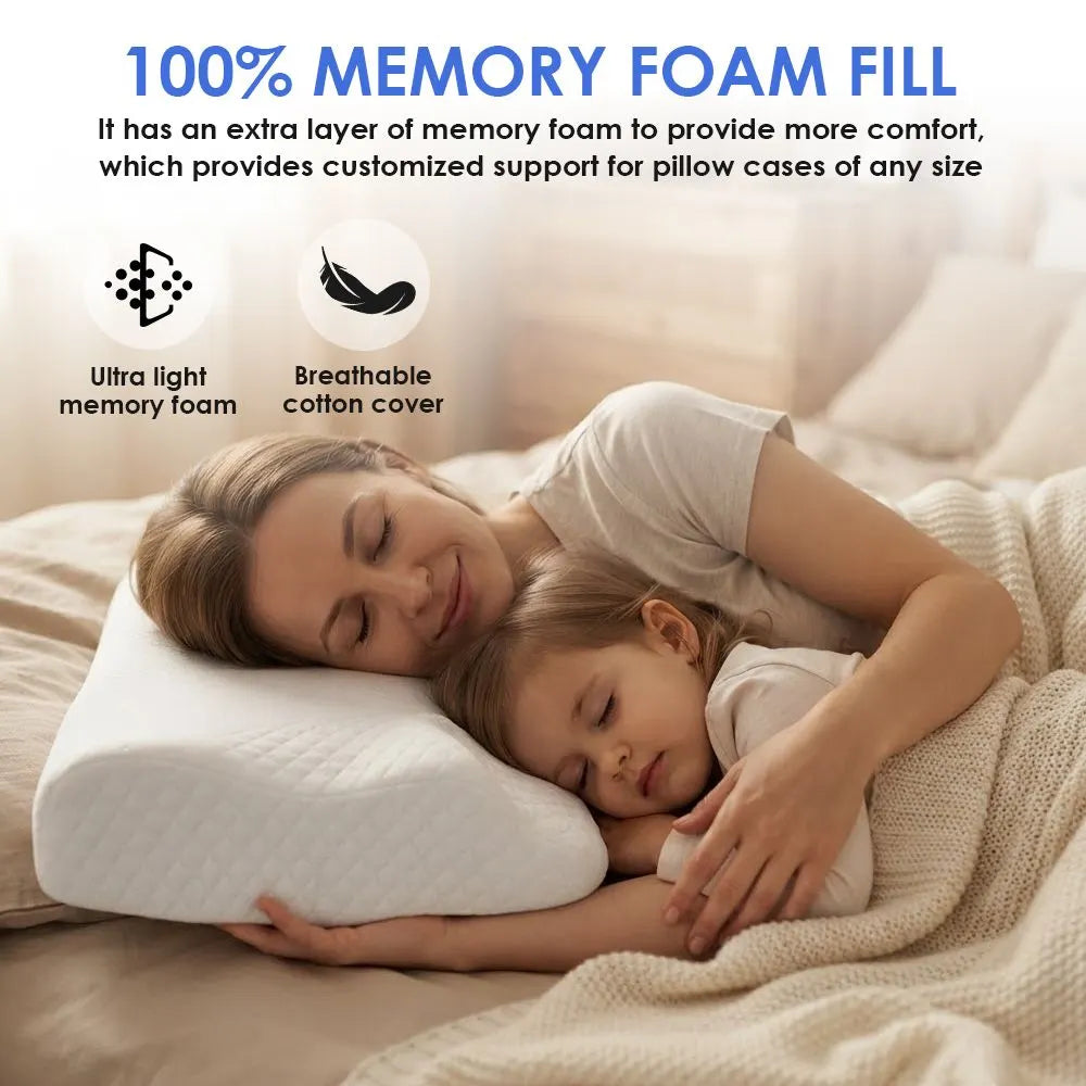 CPAP Contour Memory Foam Pillow – Ergonomic Neck Support, Pressure-Relieving Design for Side & Back Sleepers - Image 9