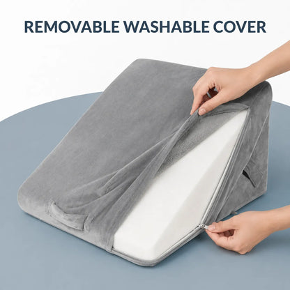 Adjustable Memory Foam Wedge Pillow with Washable Velvet Cover for Bed Sofa Reading(55x55x33cm) - Image 8