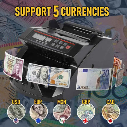 Automatic AUD Money Counter Machine With UV/MG/IR Detection, High-Speed Banknote Counter & Digital Display(29.2x24.6x17.8cm) - Image 3