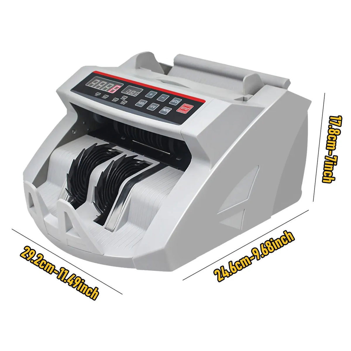 Automatic AUD Money Counter Machine with UV/MG/IR Detection, High-Speed Banknote Counter & Digital Display(29.2x24.6x17.8cm) - Image 9