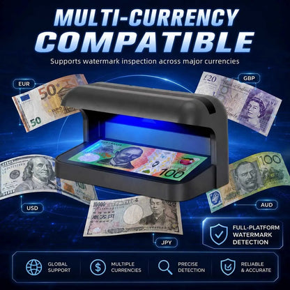 365nm UV Money Detector with Auto Sensor, Counterfeit Currency Verifier, Banknote & Document Checker for AUD, USD, EUR, GBP, CNY & More - Image 6