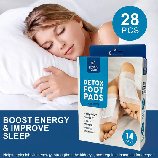 28 Pcs Detox Foot Pads, 100% Natural Herbal Foot Patches, Cleansing & Relaxing Foot Care Pads for Overnight Use