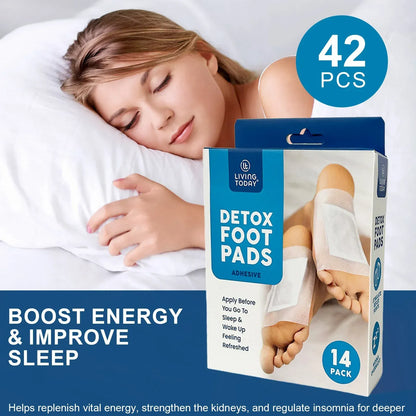 42 Pcs Detox Foot Pads, 100% Natural Herbal Foot Patches, Cleansing & Relaxing Foot Care Pads for Overnight Use