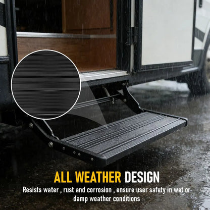 Heavy Duty Pull-Out Caravan Step, Folding Aluminium RV Step(57x55x17cm) - Image 7