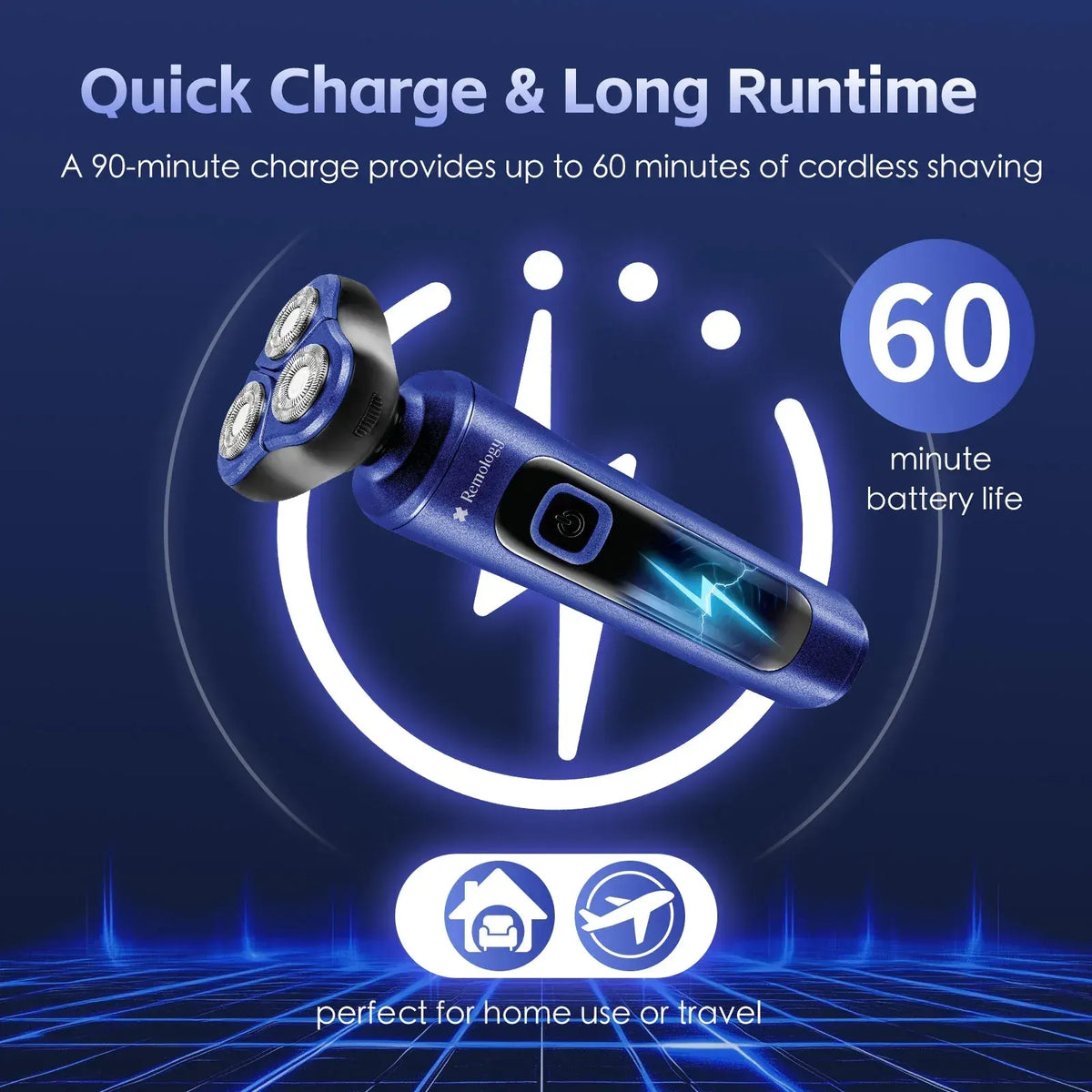Remology Clean Shave Rechargeable Cordless Shaver - Image 5