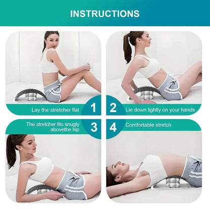Adjustable Air Lumbar Spine Reliever – Inflatable Back Stretcher with Acupressure & Magnets - Image 3