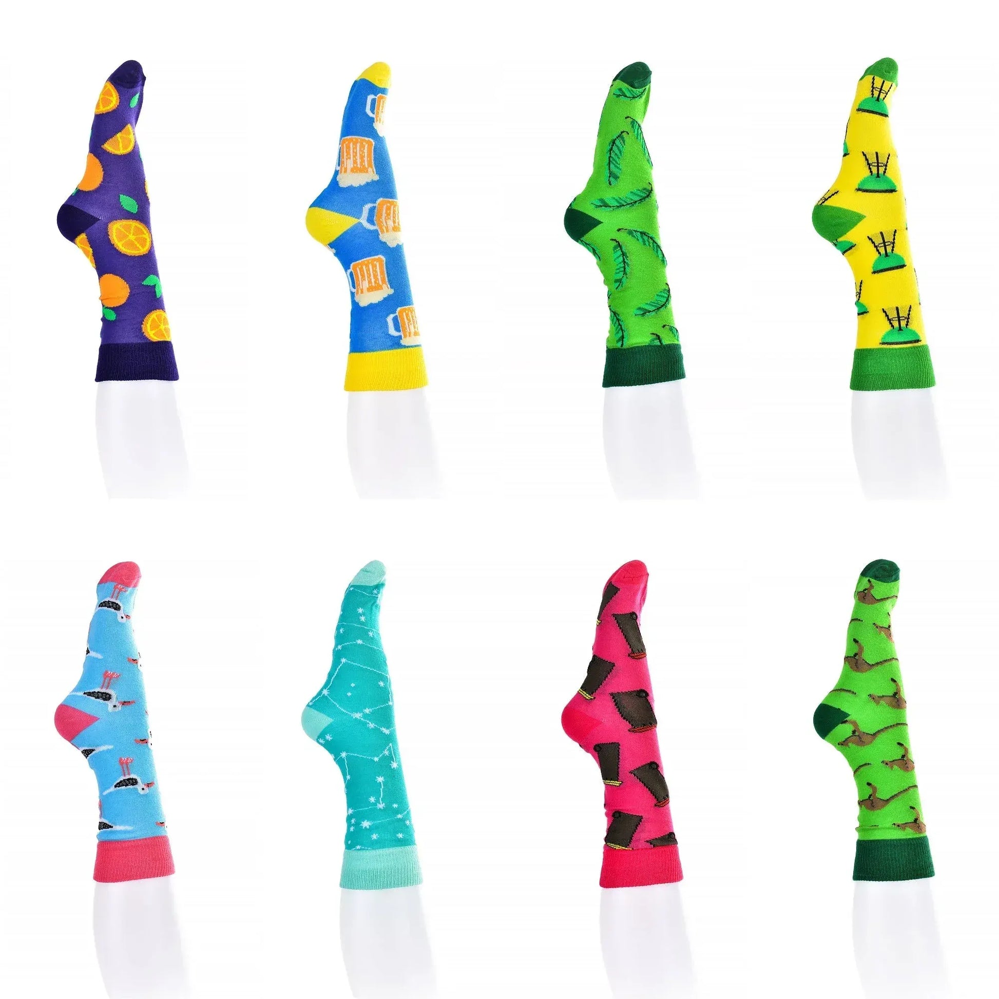 8 Pairs Fashion Novelty Funny  Socks one Size 5-13 Men  Socks  Women  Socks #2 - Image 2