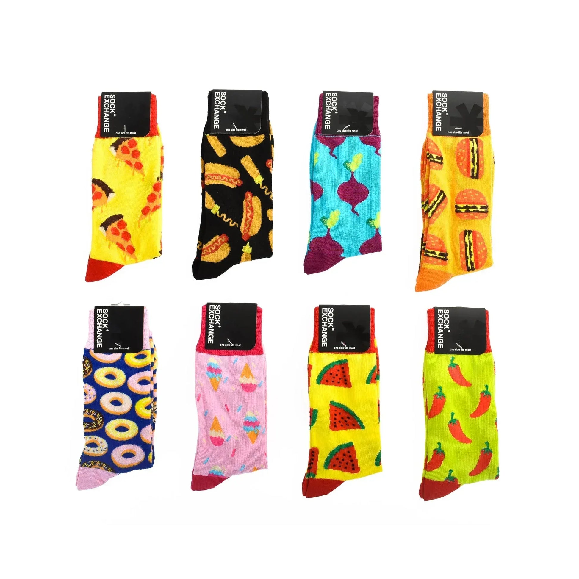 8 Pairs Fashion Novelty Funny  Socks one Size 5-13 Men  Socks  Women  Socks #5 - Image 3